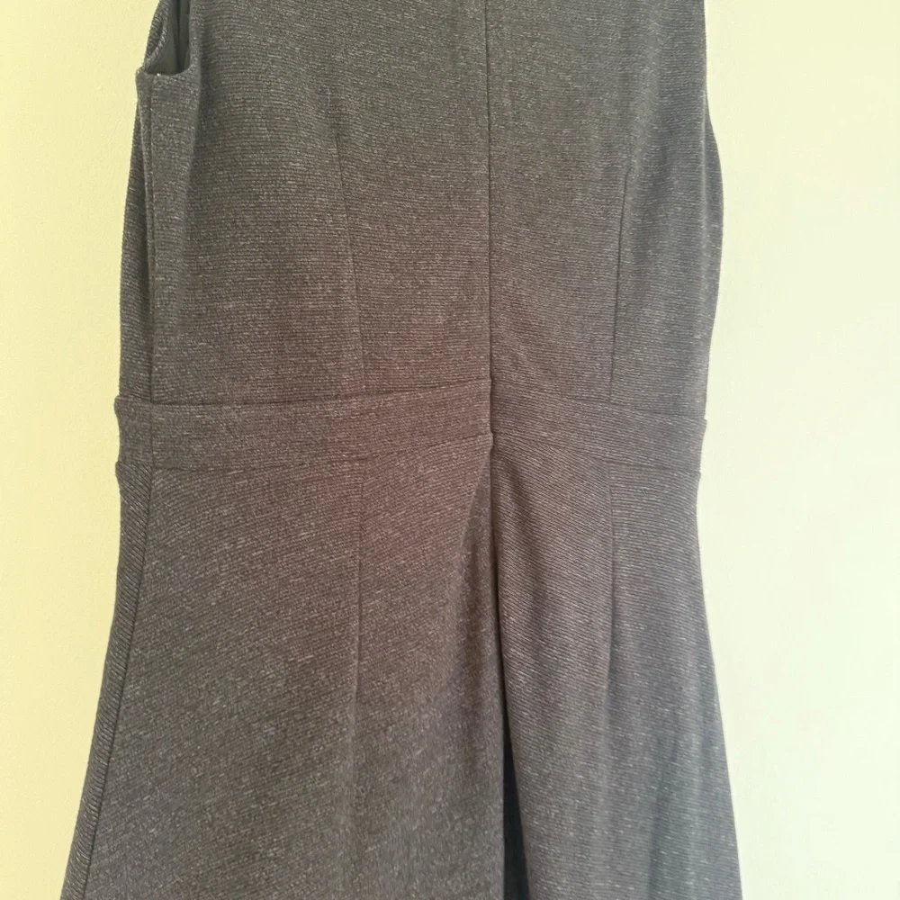 Ann Taylor LOFT Sleeveless Shoulder Button Flare Dress Sz 10 Regular Deep Smoke